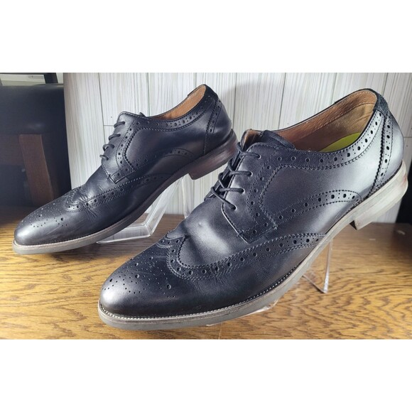 Florsheim Midtown Wingtip Black Lace Up Oxford 11937-001 Size 11M - Picture 2 of 7